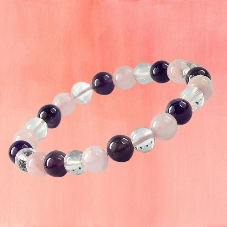 Rose Quarts Amethyst Bracelet